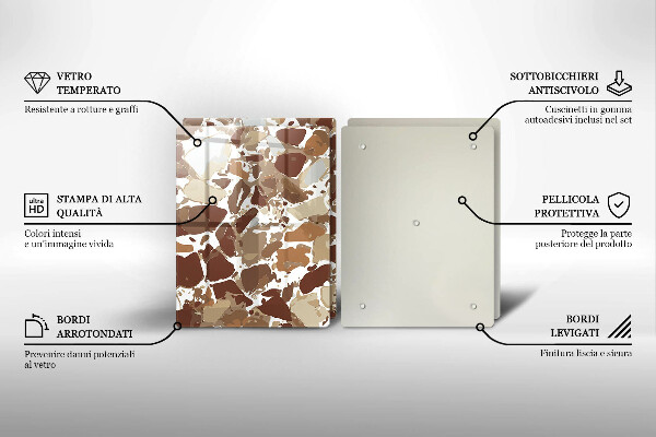 Üveg vágódeszka Kő díszítő foltok