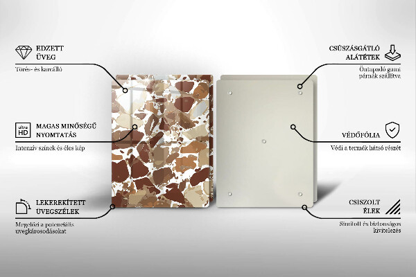 Üveg vágódeszka Kő díszítő foltok