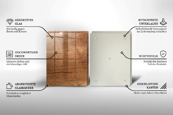 Üveg vágódeszka Fa textúra