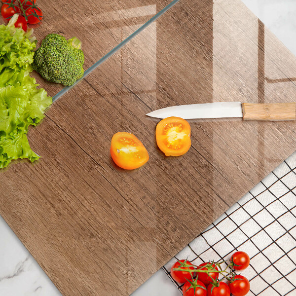 Üveg vágódeszka Fa textúra