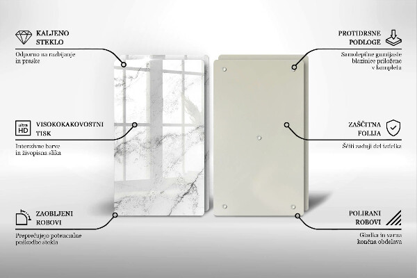 Üveg vágódeszka Elegáns márvány textúra