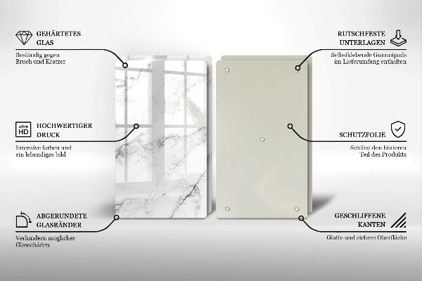 Üveg vágódeszka Elegáns márvány textúra