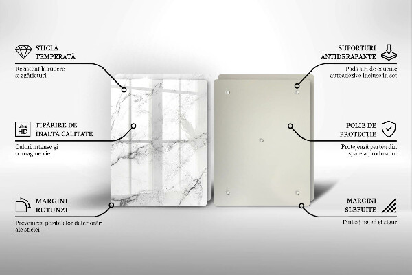 Üveg vágódeszka Elegáns márvány textúra