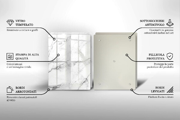 Üveg vágódeszka Elegáns márvány textúra