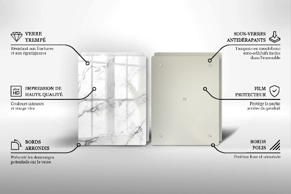 Üveg vágódeszka Elegáns márvány textúra