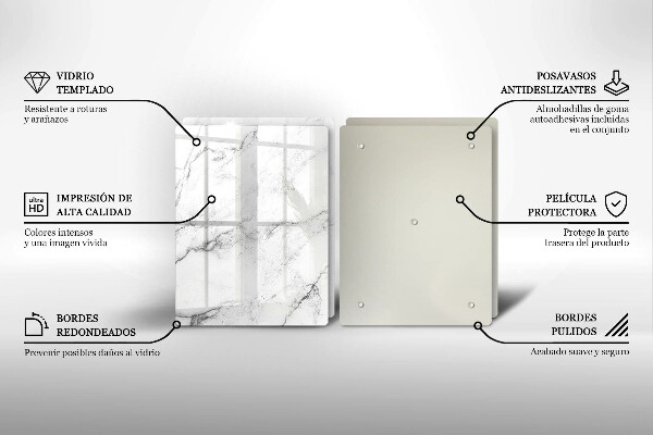 Üveg vágódeszka Elegáns márvány textúra