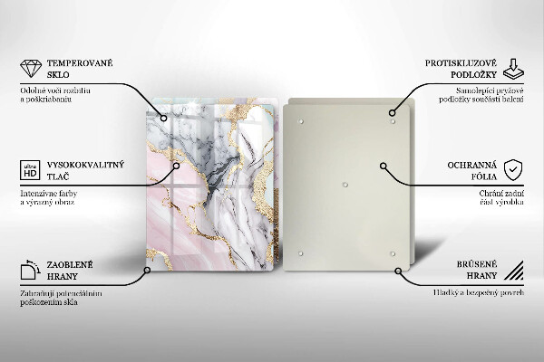 Üveg vágódeszka Pasztell márvány