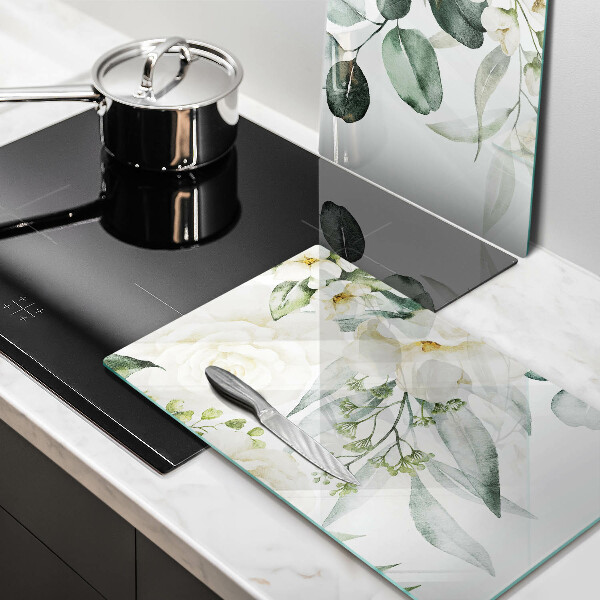 Üveg vágódeszka Akvarell virágok