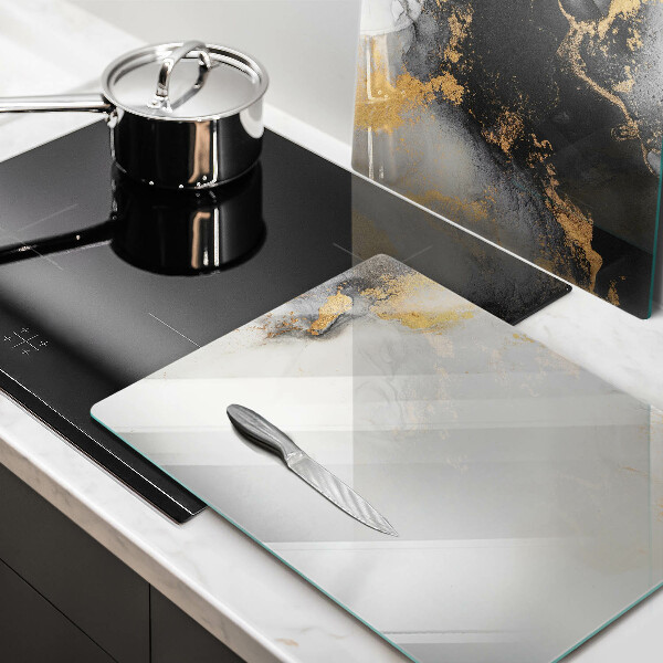Üveg vágódeszka Absztrakció arannyal