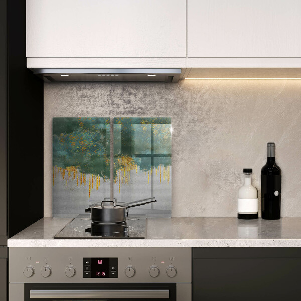 Üveg vágódeszka Absztrakció arannyal