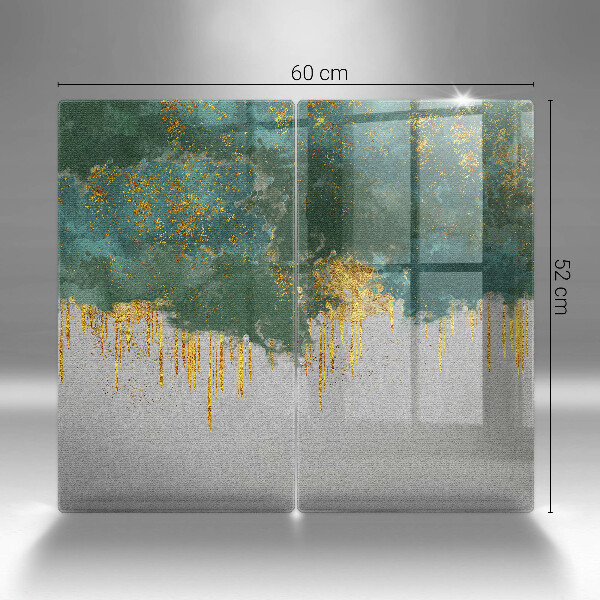 Üveg vágódeszka Absztrakció arannyal