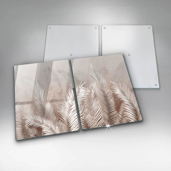 Üveg vágódeszka Boho növényzet levelei