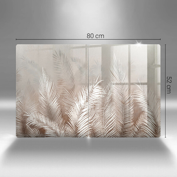 Üveg vágódeszka Boho növényzet levelei