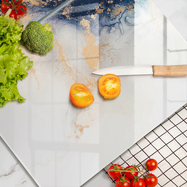 Üveg vágódeszka Absztrakció kékkel