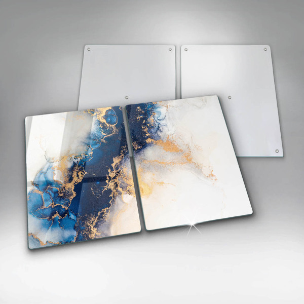 Üveg vágódeszka Absztrakció kékkel