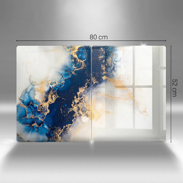 Üveg vágódeszka Absztrakció kékkel