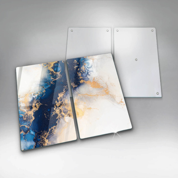 Üveg vágódeszka Absztrakció kékkel
