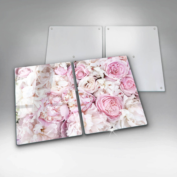 Üveg vágódeszka Bazsarózsa csokor