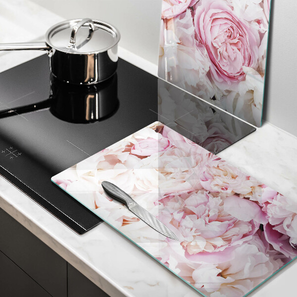 Üveg vágódeszka Bazsarózsa csokor