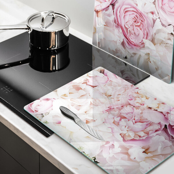 Üveg vágódeszka Bazsarózsa csokor