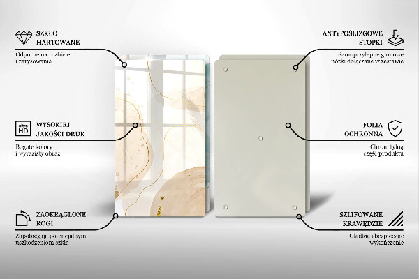 Üveg vágódeszka Világos bohó formák