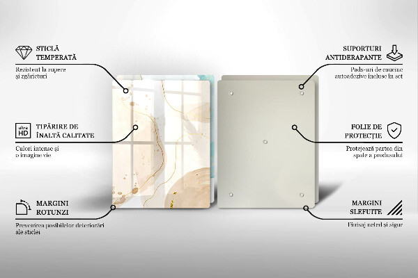 Üveg vágódeszka Világos bohó formák