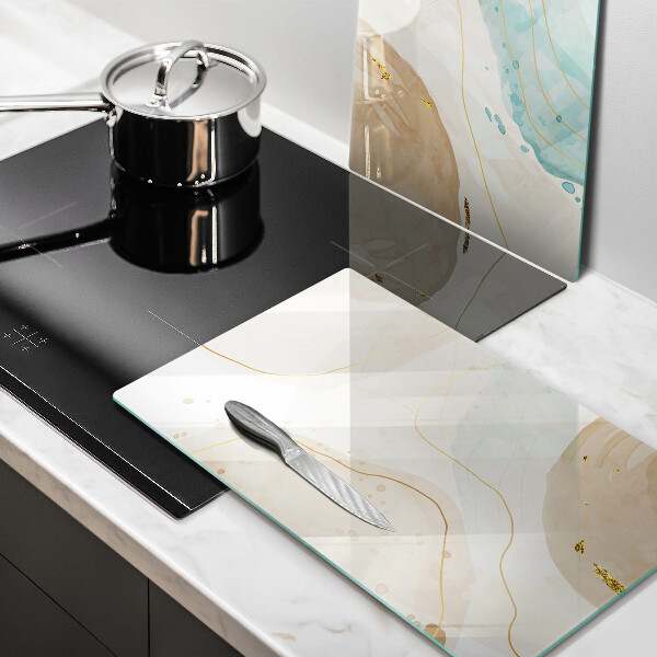 Üveg vágódeszka Világos bohó formák