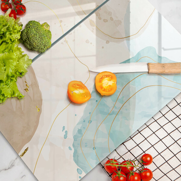 Üveg vágódeszka Világos bohó formák