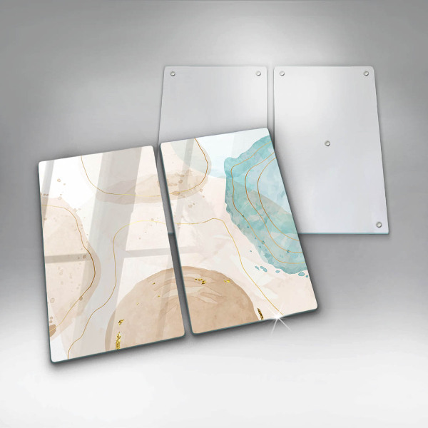 Üveg vágódeszka Világos bohó formák