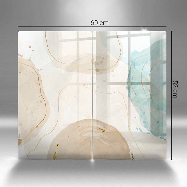 Üveg vágódeszka Világos bohó formák