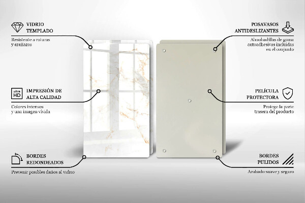 Üveg vágódeszka Elegáns márvány kő