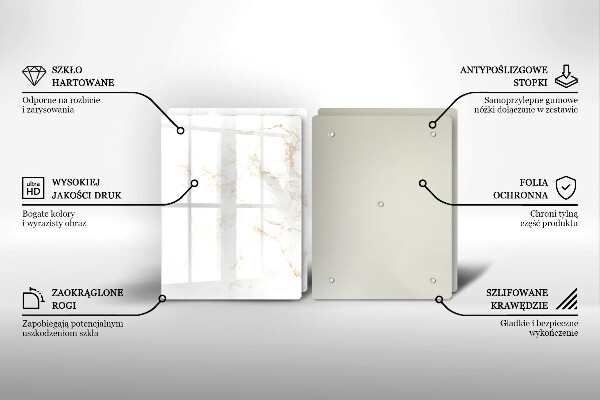 Üveg vágódeszka Elegáns márvány kő