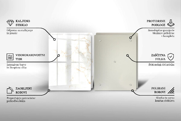 Üveg vágódeszka Elegáns márvány kő