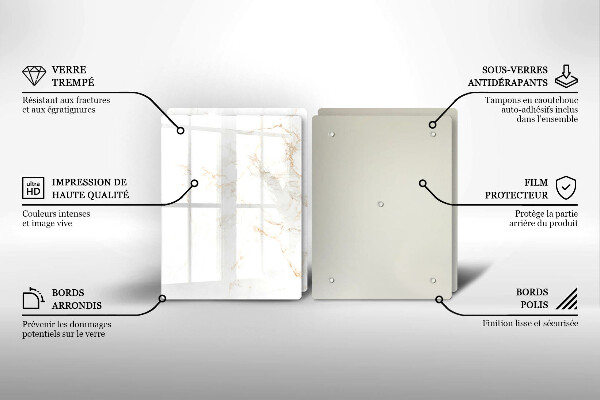 Üveg vágódeszka Elegáns márvány kő