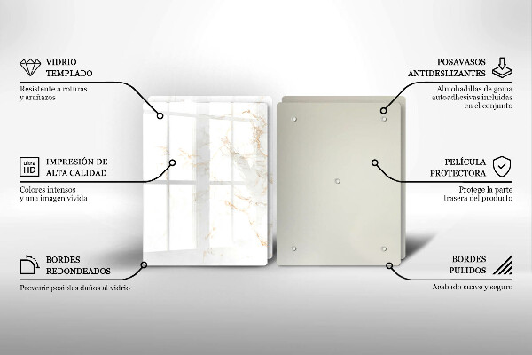 Üveg vágódeszka Elegáns márvány kő