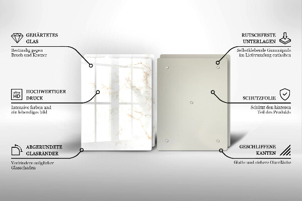 Üveg vágódeszka Elegáns márvány kő