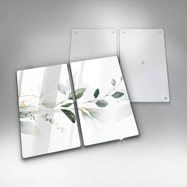 Üveg vágódeszka Akvarell levelek