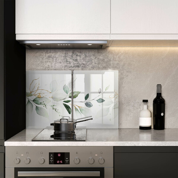 Üveg vágódeszka Akvarell levelek