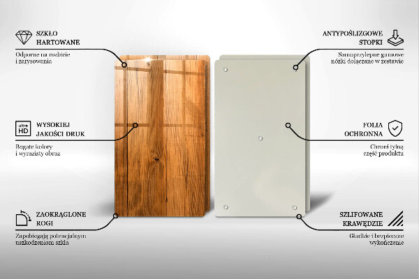 Üveg vágódeszka Fadeszkák