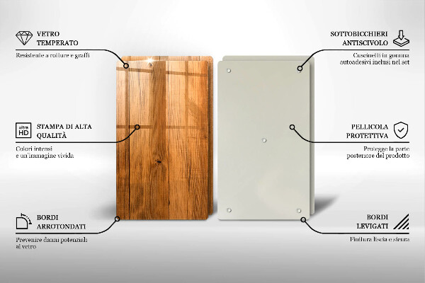 Üveg vágódeszka Fadeszkák