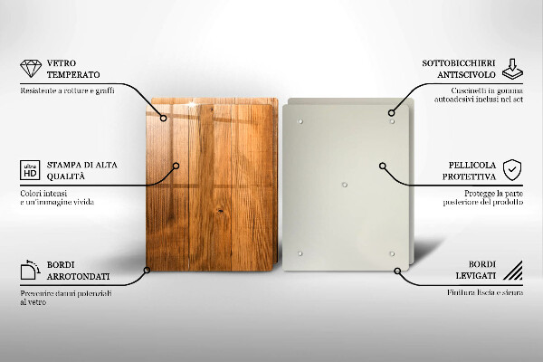 Üveg vágódeszka Fadeszkák