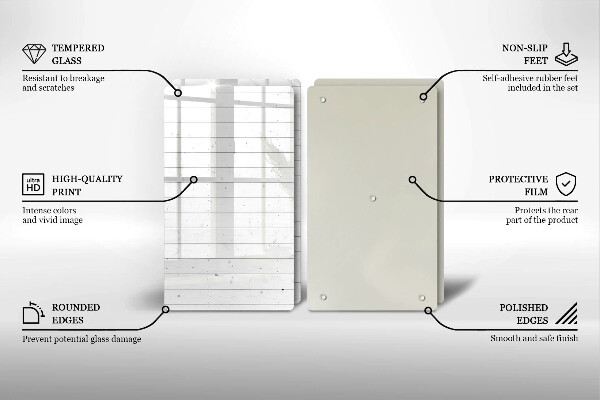 Üveg vágódeszka Modern világos táblák