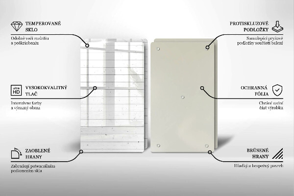 Üveg vágódeszka Modern világos táblák