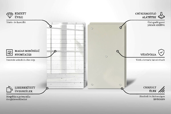 Üveg vágódeszka Modern világos táblák