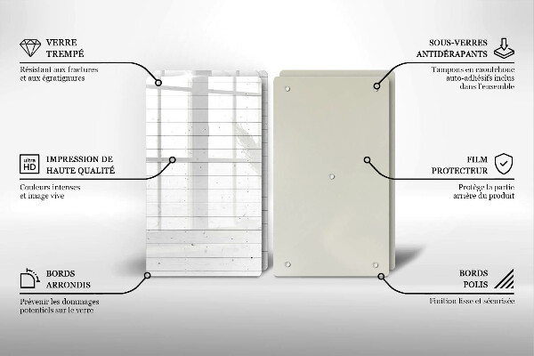 Üveg vágódeszka Modern világos táblák