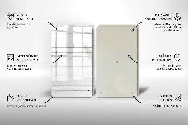 Üveg vágódeszka Modern világos táblák