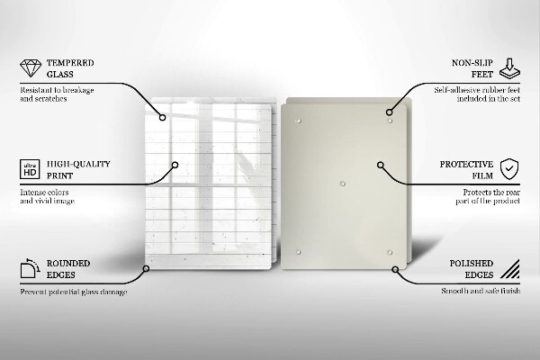 Üveg vágódeszka Modern világos táblák