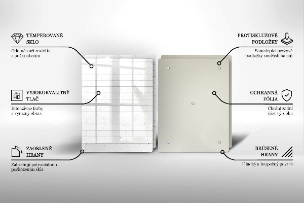 Üveg vágódeszka Modern világos táblák