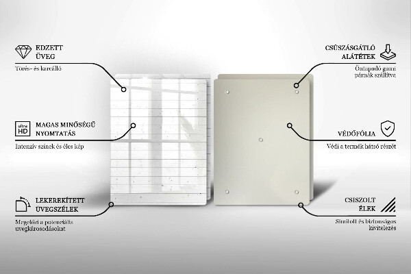 Üveg vágódeszka Modern világos táblák