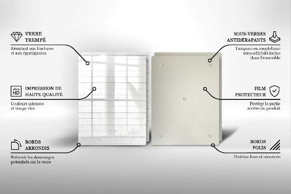 Üveg vágódeszka Modern világos táblák